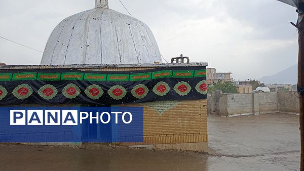 اولین بارش تابستانه در روستای کینک