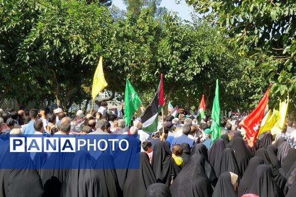 راهپیمایی سراسری محکومیت جنایات رژیم صهیونیستی شهرستان بجنورد