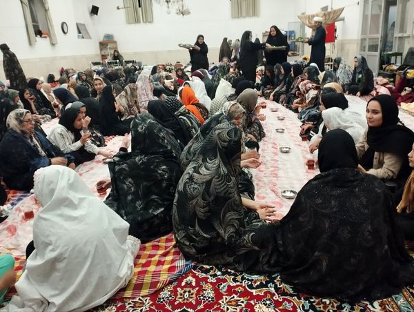 مراسم اعتکاف در مسجد روستای مهدی آباد خلیل آباد