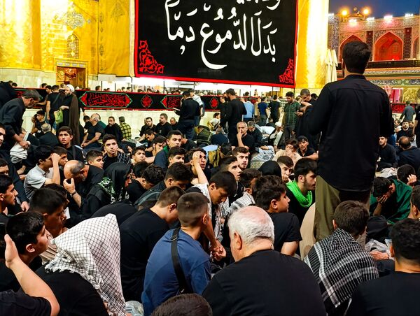 مراسم وداع کاروان فرستادگان امام رضا علیه السلام در نجف