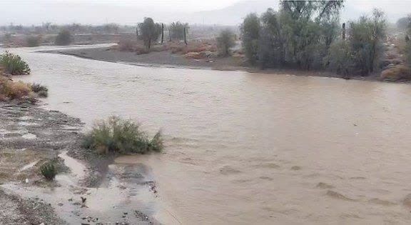 وقوع سیل به علت بارش شدید باران در فاریاب کرمان