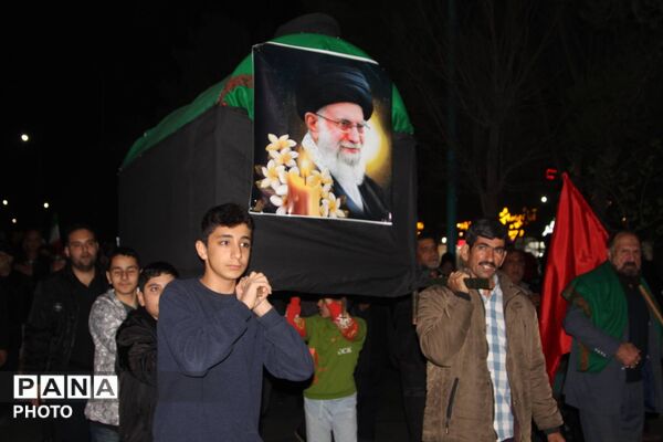 عزاداری هیات‌های امامشهر یزد در سوگ رهبر کبیر انقلاب اسلامی