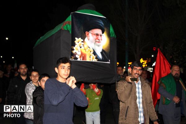 عزاداری هیات‌های امامشهر یزد در سوگ رهبر کبیر انقلاب اسلامی