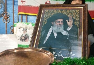وداع مردم جیرفت با رهبر شهید، از راه دور