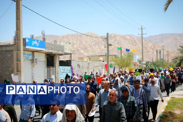 فریاد «مرگ بر اسرائیل» در لامرد طنین انداز شد