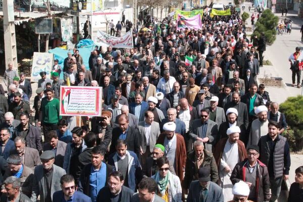حضور پرشور مردم شهرستان فاروج در راهپیمایی قدس