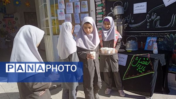 برپایی موکب فاطمیه در مدرسه تجلی عشق و ارادت دانش‌آموزان به حضرت زهرا (س)