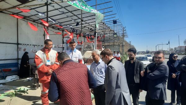 برپایی ایستگاه های خدمات نوروزی هلال احمر در ملارد 