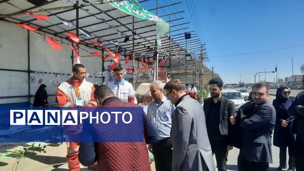 برپایی ایستگاه های خدمات نوروزی هلال احمر در ملارد 