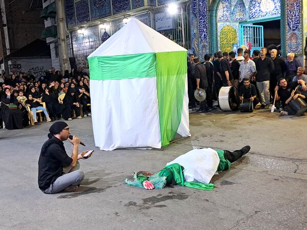 آیین خیمه سوزان در مسجد ابوالفضل قائمشهر