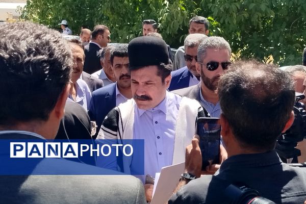 آیین کلنگ زنی پروژه آب چشمه سفید در خانمیرزا