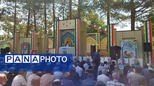 نماز جمعه در جوار شهدای بهشت فضل نیشابور 