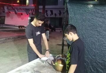 تجلی عشق به امام حسین (ع)  در موکب نوجوانان شهرستان آباده