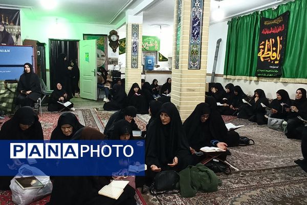 برگزاری مراسم شب قدر در حسینیه بیت الرباب قیامدشت ری 