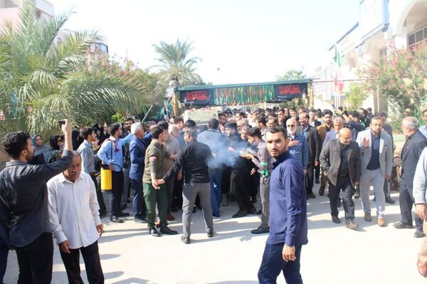 تشییع پیکر مطهره شهید گمنام در دانشگاه فرهنگیان بوشهر
