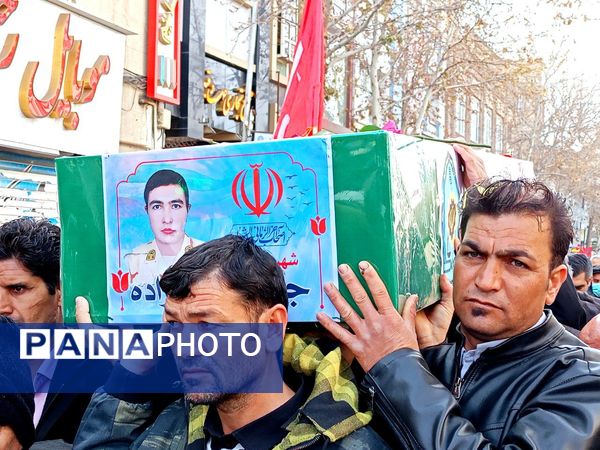 تشییع با شکوه شهید جوادحسن زاده شهید مرزبانی فراجا