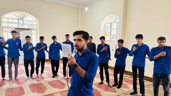 مراسم ایام فاطمیه در دبیرستان پسرانه امیرکبیر منطقه سندرک