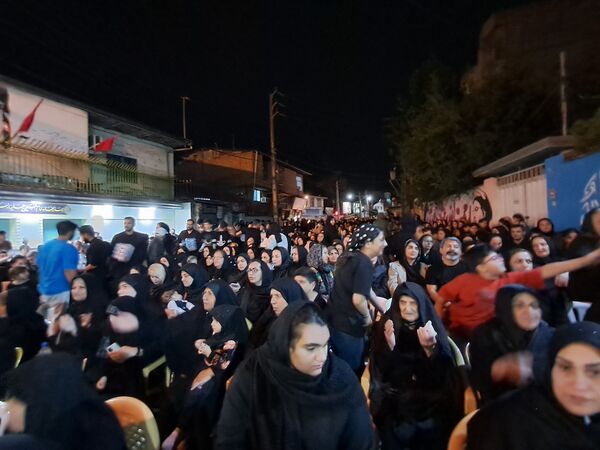 آیین خیمه سوزان در مسجد ابوالفضل قائمشهر