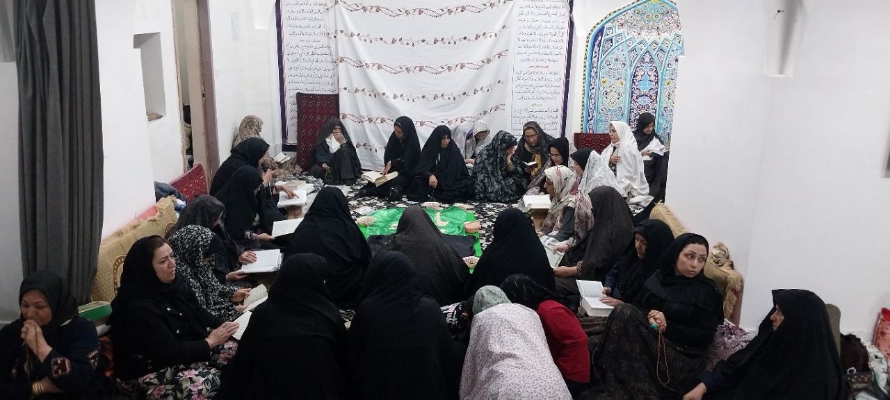 عطر صبر زینب در جمع معتکفان مسجد جامع