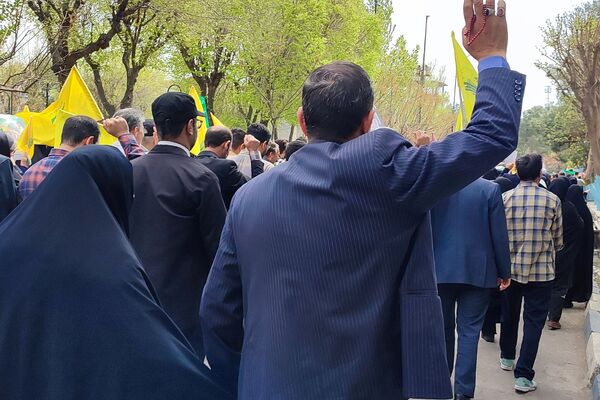 حضور پرشور مردم و مسئولان رباط کریم در راهپیمایی روز قدس