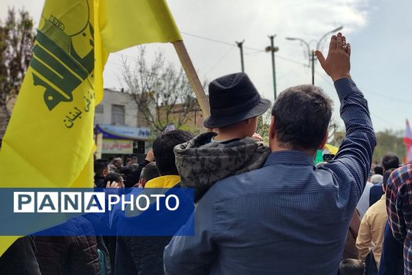 حضور پرشور مردم و مسئولان رباط کریم در راهپیمایی روز قدس