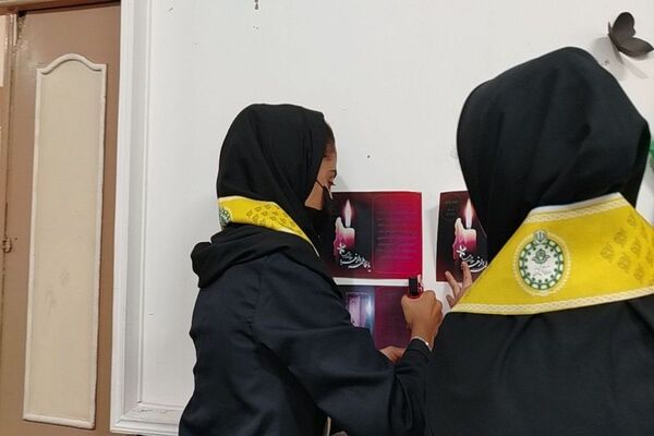 فضا سازی مدرسه شهید مجید دهنوی نیشابور به مناسبت ایام فاطمیه 