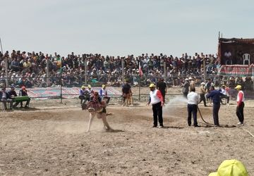 ۳۵۰ کشتی‌گیر از استان‌های مختلف در مسابقات کشتی باچوخه فاروج شرکت کردند