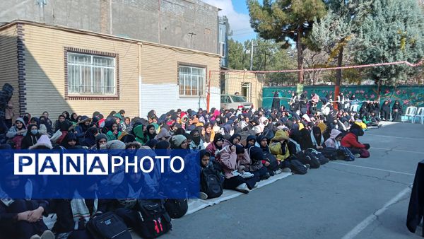 مراسم وداع با شهید گمنام در دبیرستان دانشور یک نیشابور