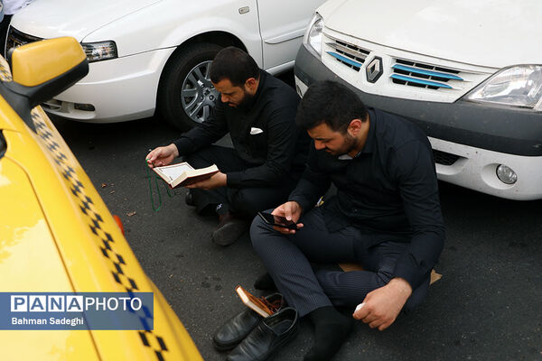 مراسم دعای عرفه در خیابان سعدی