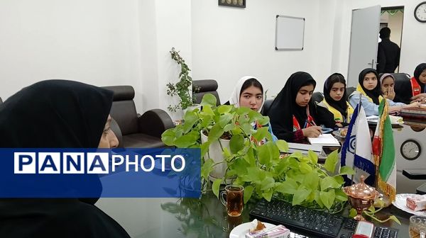دیدار رئیس سازمان دانش‌آموزی و دانش‌آموزان پیشتاز و خبرنگاران پانا با رئیس سازمان تأمین اجتماعی محمودآباد 