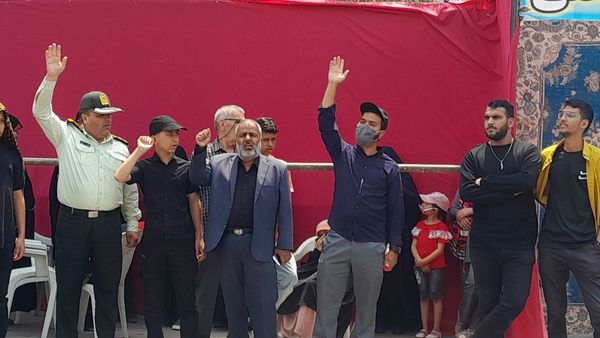  حضور بی نظیر مردن نیشابور در راهپیمایی بر علیه حمله رژیم صهیونسیتی