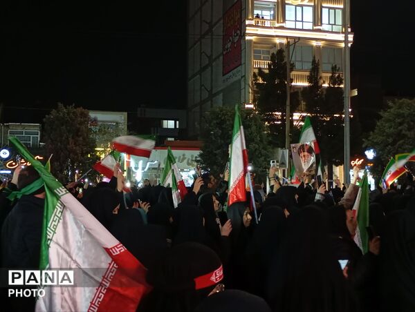 حرکت دسته عزاداری در شهرستان نیشابور