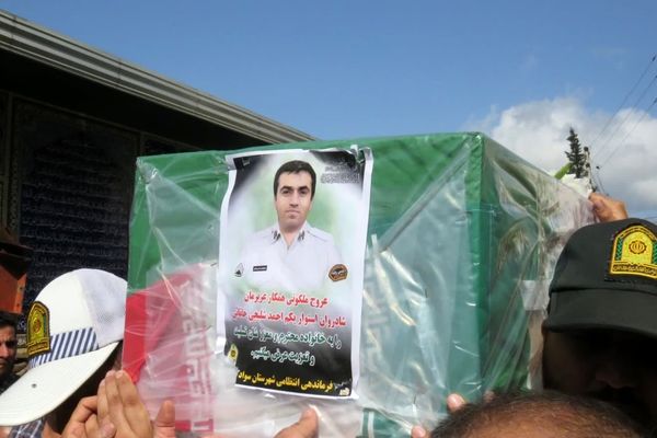 مراسم تشییع پیکر شهید امنیت در سوادکوه