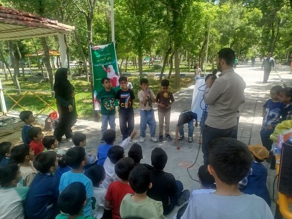 اردوی دانش‌آموزان مدرسه پسرانه مبین در پارک جنگلی شیروان