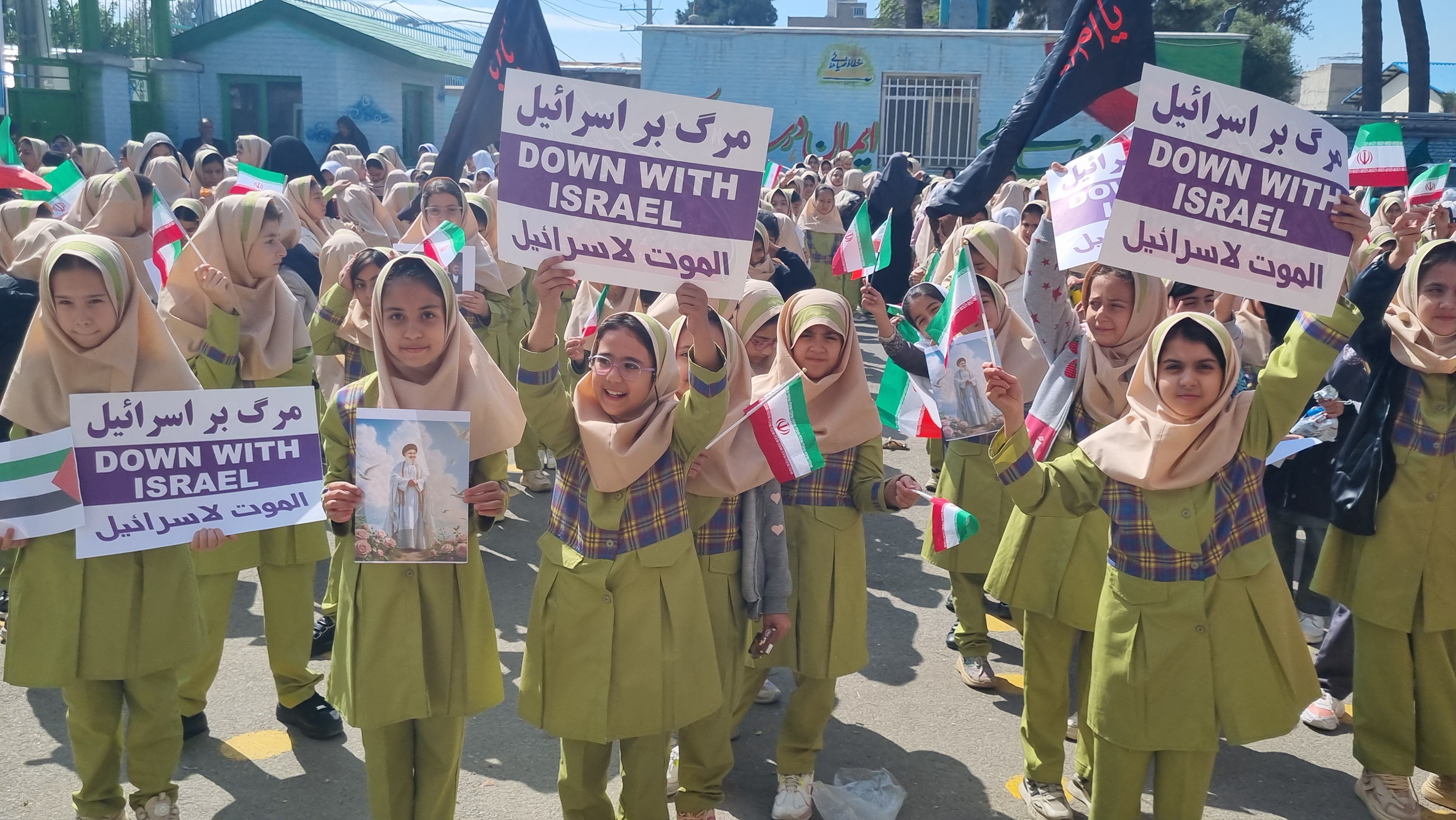 اعلام انزجار دانش‌آموزان ملاردی از رژیم کودک‌کش و جنایتکار صهیونیستی و حمایت از جبهه مقاومت
