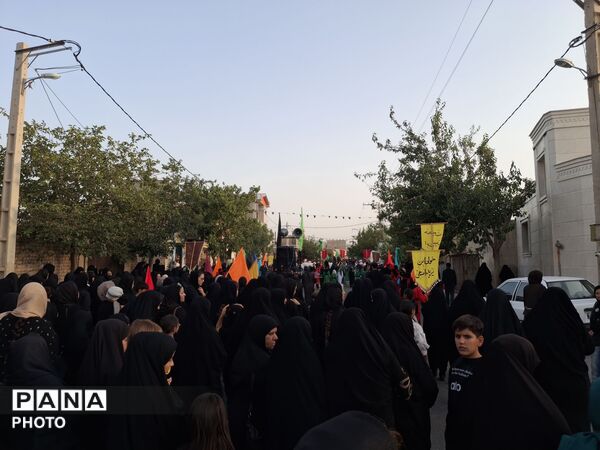 حرکت نمادین کاروان اسرای کربلا در شهر آوه