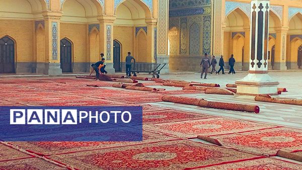 آماده سازی زیارتگاه شهید مدرس برای نماز عید سعید فطر