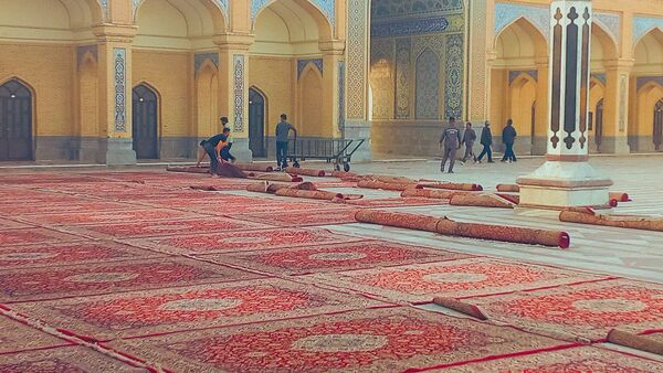 آماده سازی زیارتگاه شهید مدرس برای نماز عید سعید فطر