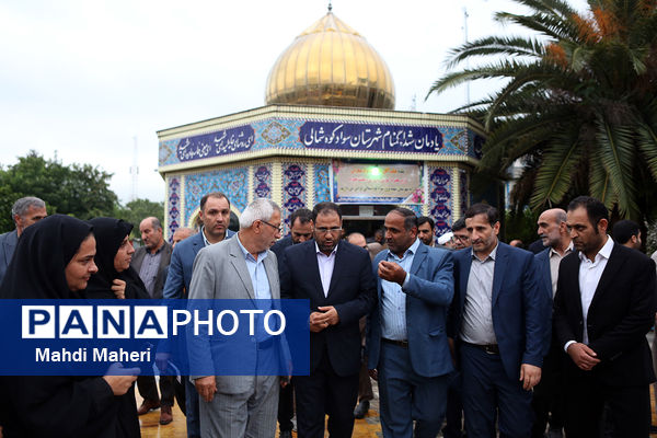 بازدید نماینده دولت و وزیر آموزش و پرورش از پروژه‌های عمرانی شهرستان سوادکوه