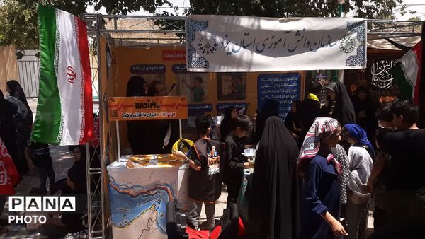 موکب‌های اربعینی «عشاق الحسین» و «با انرژی‌ها» سازمان دانش‌آموزی یزد در نجف‌آباد 