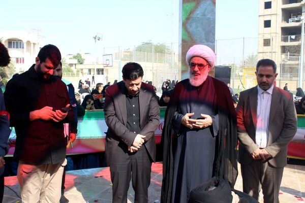 تشییع پیکر مطهره شهید گمنام در دانشگاه فرهنگیان بوشهر