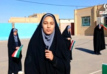 مراسم استقبال از شهید گمنام در دبیرستان سادات زارچ