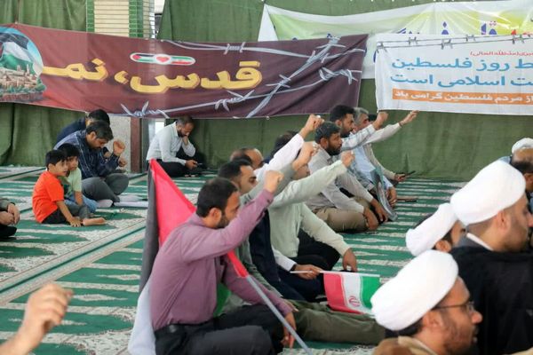 حضور مردم بندرخمیر در راهپیمایی روز قدس