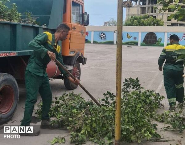 آماده سازی مدرسه شهید ابراهیم تنیده بندرعباس 