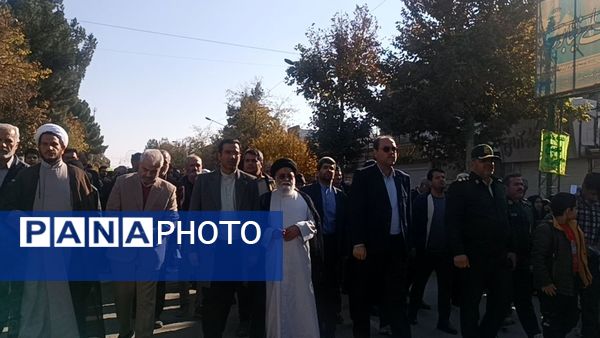 راهپیمایی مردم نیشابور و اعلام حمایت خود از مردم مظلوم عزه و لبنان 