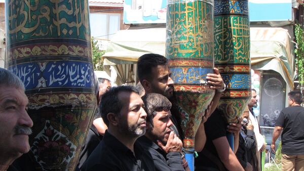 مراسم جاماندگان اربعین در روستای تحت منظر 