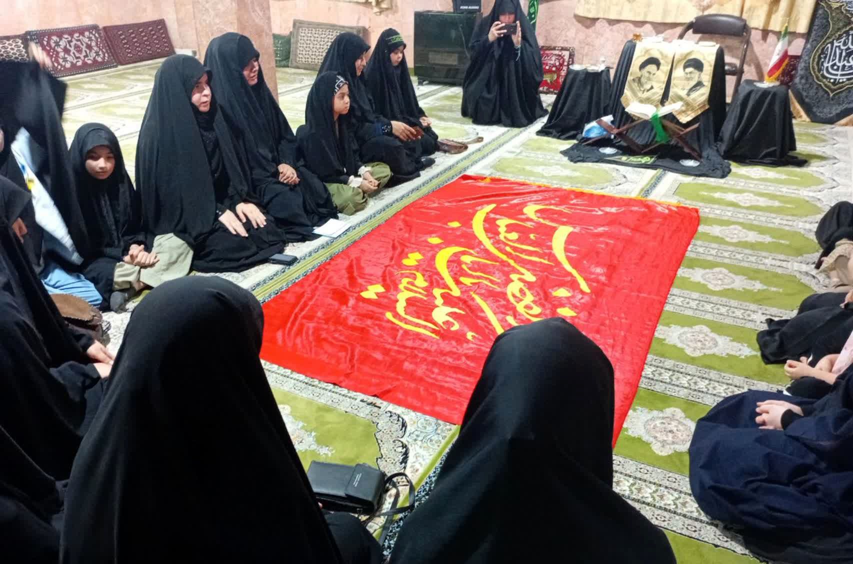 آیین شام غریبان دختران زینبی در آشخانه