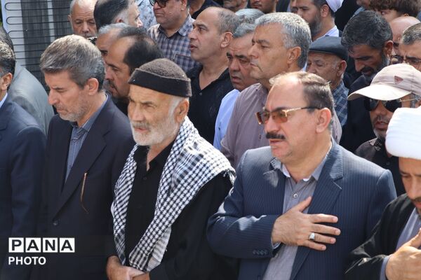 وداع باشکوه مردم سملقان با پیکر مطهر شهید مدافع وطن علی‌اصغر نورانی