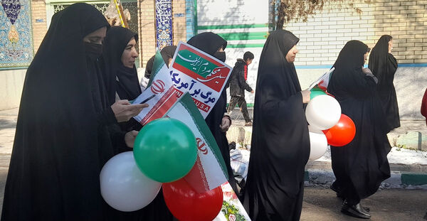 راهپیمایی 22 بهمن در شهر جعفریه قم