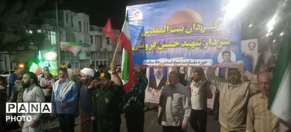 حضور باشکوه گردان بیت‌المقدس حوزه رباط سنگ در رزمایش جانفدا تربت حیدریه